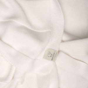 Copertina bianca neonato links puro cotone bio