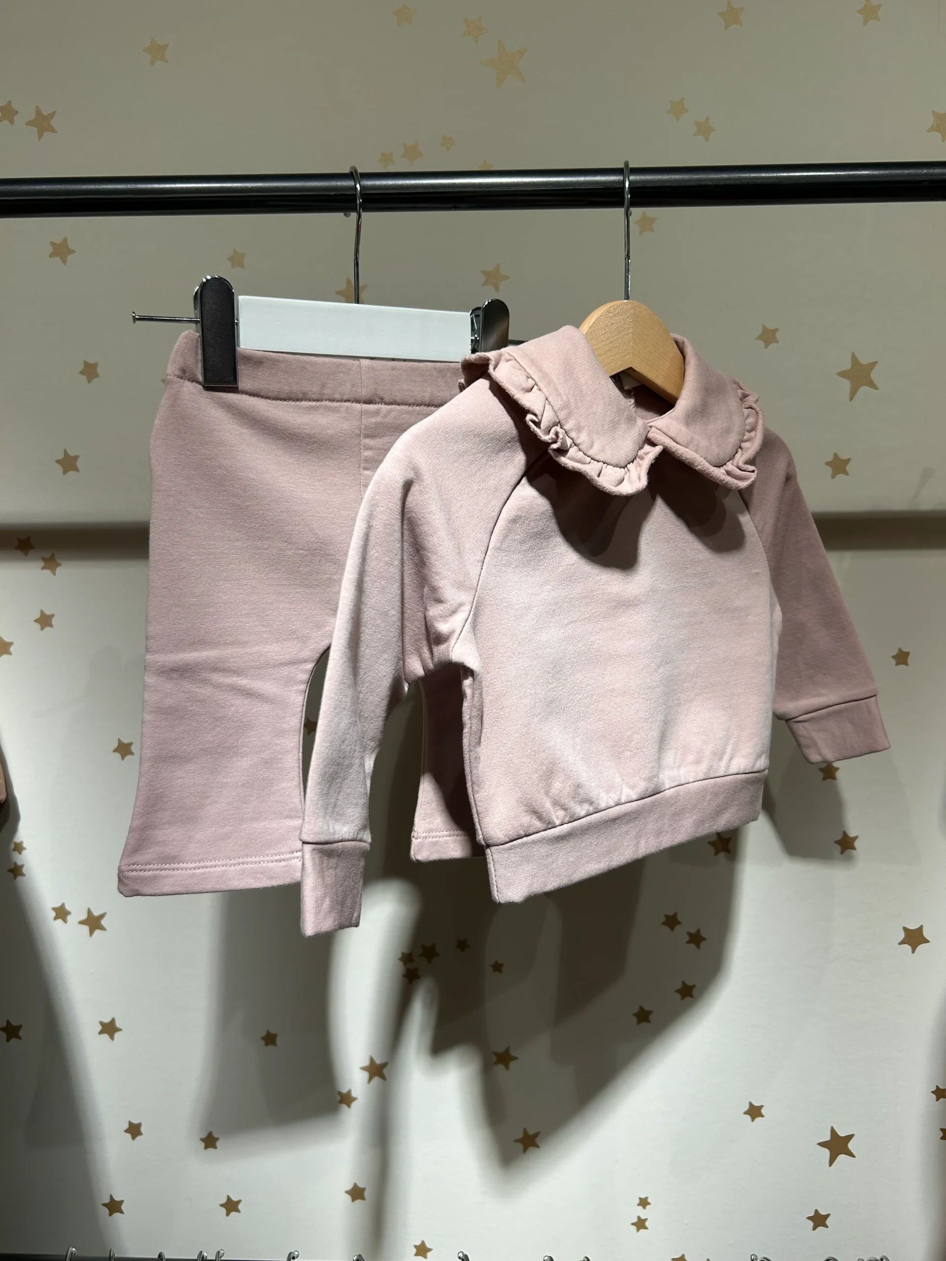 Felpa baby colletto cameo rose