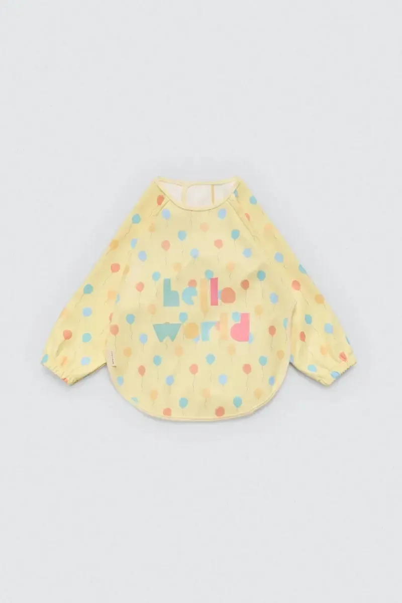 Bavaglino a maniche lunghe con stampa Hello World Ysabel Mora 25613 - immagine 2
