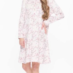 Camicia da notte donna invernale collo serafino interlock Gary Q50004CONF calibrato