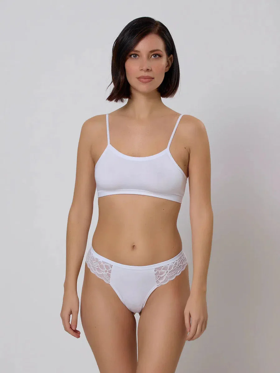 Confezione da 3 slip pizzo donna modello brasiliana Jadea 516 - immagine 2