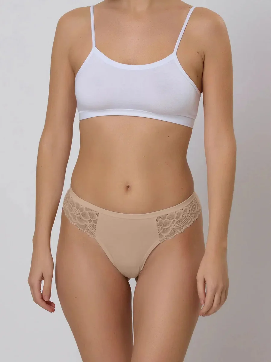 Confezione da 3 slip pizzo donna modello brasiliana Jadea 516 - immagine 4