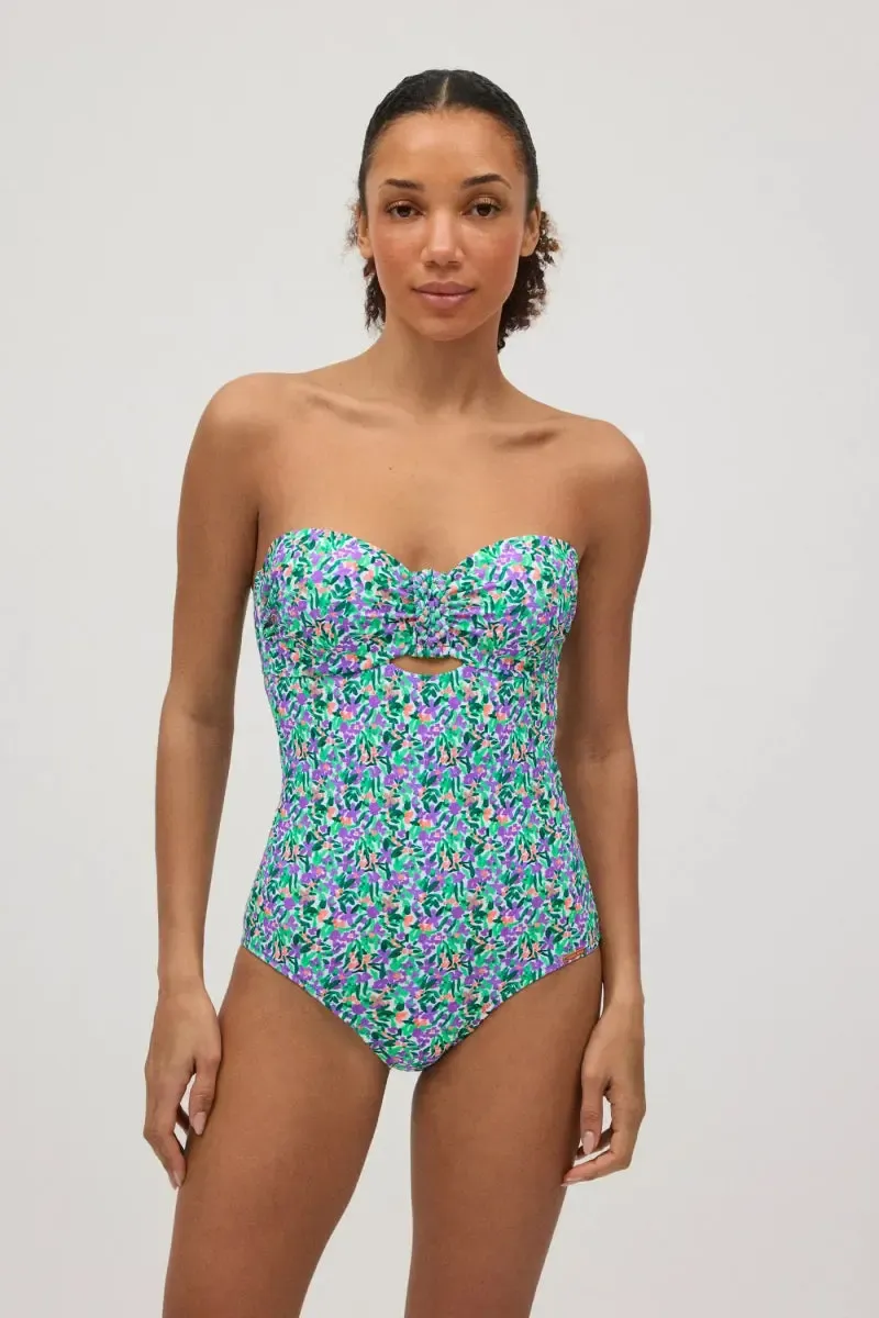 Costume da bagno donna intero modellante a fascia coppa B Ysabel Mora 83008 - immagine 2