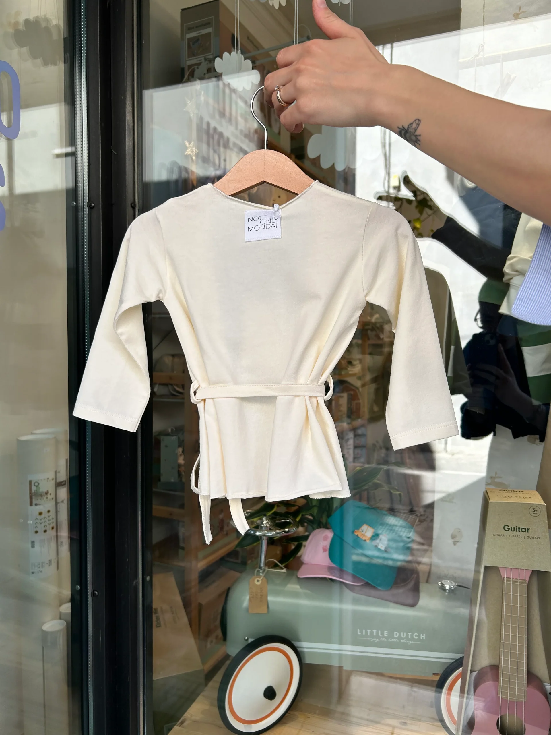 Cardigan Moum Jersey Écru - immagine 4