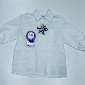 Grembiule asilo bambino con abbottonatura laterale Ambrosino ricamo Calcio R501