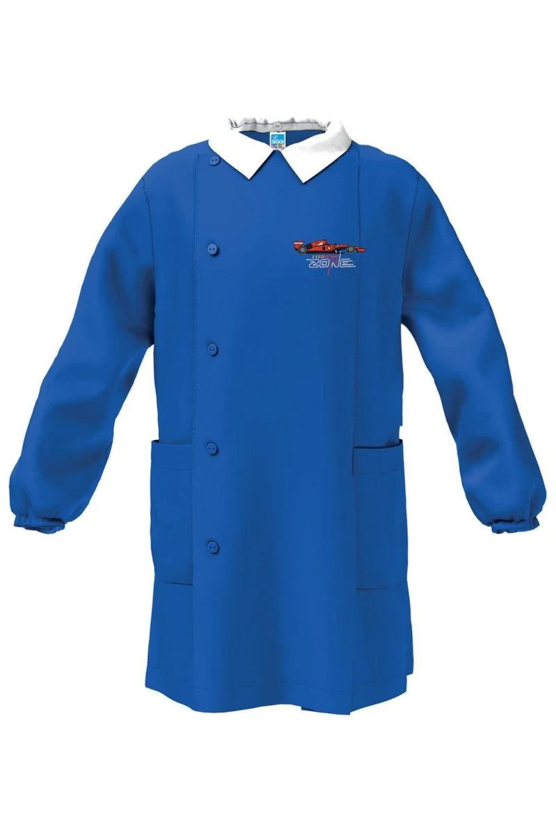 Grembiule scuola elementare blu bambino Siggi Made in Italy collezione green Speed Zone 4106 - immagine 2