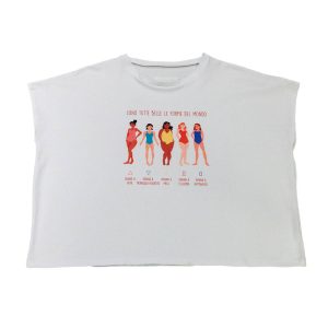 T-shirt a scatoletta con stampa