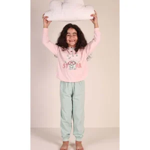 Pigiama Gary cotone bambina manica lunga 2 bottoni 2128