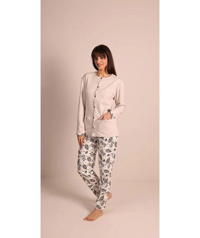 Pigiama donna aperto invernale interlock 5052CONF calibrato - immagine 2