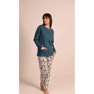 Pigiama donna aperto invernale interlock Gary 5052
