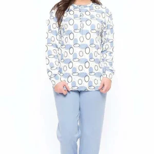 Pigiama donna calibrato invernale collo serafino interlock Gary S50026CONF