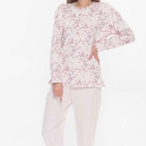Pigiama donna invernale collo serafino interlock Gary Q50002CONF calibrato