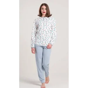 Pigiama donna serafino invernale interlock Gary V50011