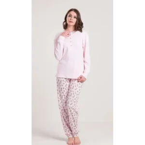 Pigiama donna serafino invernale interlock Gary V50050