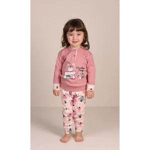 Pigiama invernale Neonata interlock serafino con due bottoni Gary 1034