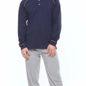 Pigiama uomo serafino invernale interlock Gary S60040