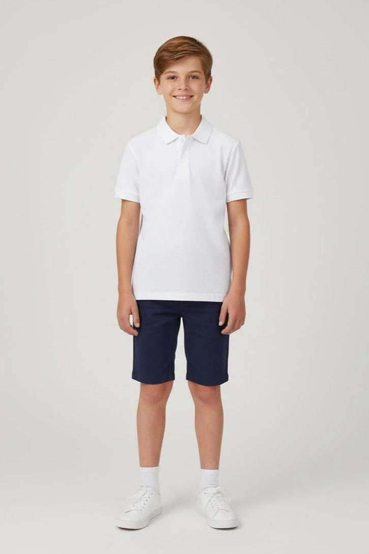 Polo manica corta bambini ScuolAmica cotone fresco piquet 003/004 - immagine 2