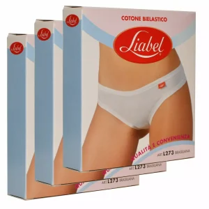 Brasiliana donna vita bassa Liabel 273 cotone elastizzato 3 pezzi